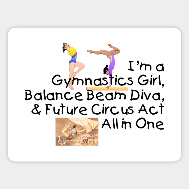 Gymnastics All in One Magnet by teepossible
